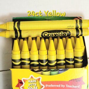 (24) Crayola Crayons (Yellow) Single Color Bulk Lot